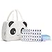 drizzle 30mm Mahjong Set Blue - 144 Medium Size Tiles with Panda Bag and Racks - Traditional Chinese Table Game - Home Family Dorm Party for Leisure Time - Mah Jong ä¸­åœ‹éº»å°‡