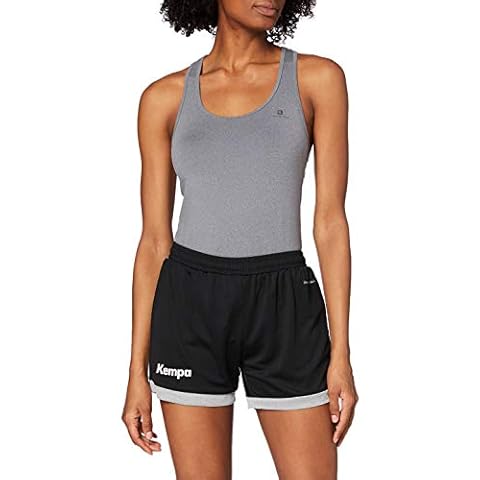 Kempa Damen Core 2.0 Damen Shorts, Schwarz (Black/Dark Grey Melange), M EU Cover