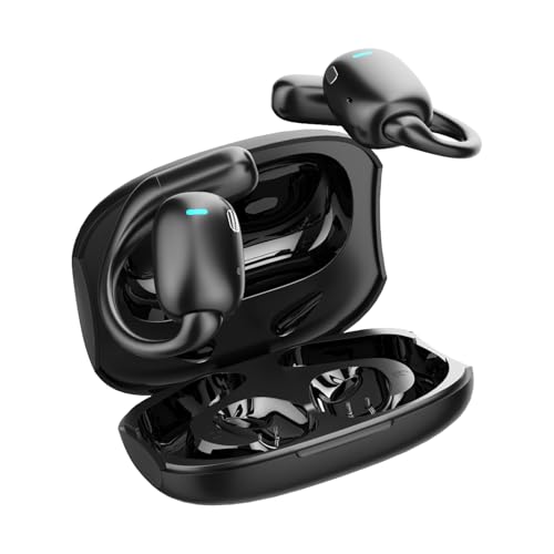 ワイヤレス 耳掛け式イヤホン「2025年最新」 業界トップBluetooth5.4瞬時接続 ブルートゥース イヤホン IPX7防水 最大120時間再生 耳掛け式 マイク付き スポーツ 片耳/両耳モード コンパクト/テレワーク/仕事/在宅勤務/運転/WEB会