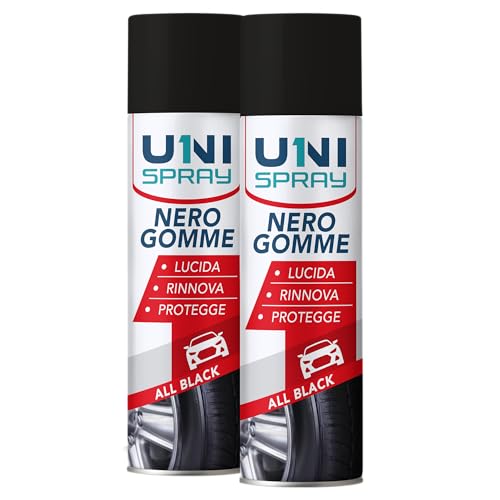 Nero Gomme Spray 500 ml | Lucidante Pneumatici, Effetto Bagnato Duraturo