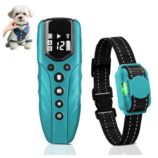 Lightest No Shock Dog Training Collar with 2000ft Remote,Tiniest Vibrating Dog Collar,Vibration Collar for Small Dogs 5-15lbs & Medium Large Dogs, Safe Lock, Beep, Vibrate, No Prongs, Waterproof,Blue