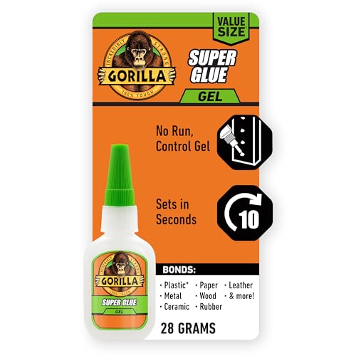 Image of Gorilla Super Glue Gel, Value Size, Fast-Setting Bond, Clear, 28 g