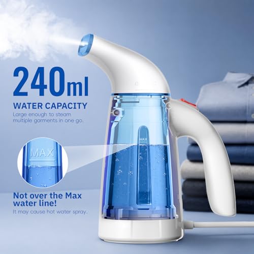 Image of OGHom Steamer for Clothes, Handheld Clothing Steamer for Garment, 240ml Big Capacity 700W Portable Travel Steam Iron (Only for 120V)