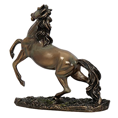 Image of eCraftIndia Running Horse Cold Cast Bronze Resin Decorative Figurine, Brown, One Size (UBKC273)