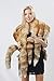 Fox Fur Stole Bridal Wrap for Women Large Detachable Collar