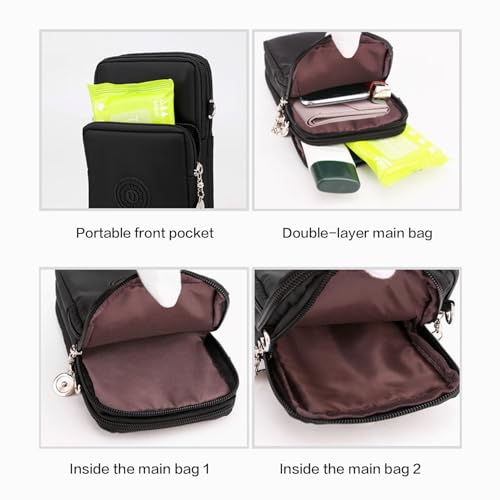 Small Crossbody Bag for Women - Phone Purses with Crossbody Strap Wallet - Lightweight Nylon Arm Bag for Essentials4