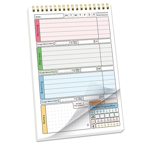 Zksbdxz A5 Habits Trackers Notebook Spirals Binding Weekly and Monthly Habits Planner Calorie Planner Schedules Notebook Habits Trackers Notebook Schedules Notepads for Daily (Style B)