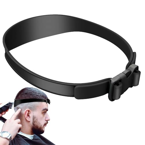 IAZE Haircut Band, Curved Silicone Hair Band, Neckline Shave Template, Hair Trimming Guide, Self Hair Cutting Tools, Greatt for Creating Skin Fade Guidelines and for Haircuts