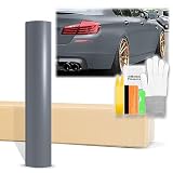 EzAuto Wrap 60''x720'' (5FTx60FT) Matte Flat Nardo Gray Vinyl Sticker Decal Film Sheet Pro Grade Auto Car ATV Motocycle Air Release Bubble Free Self Adhesive Free Tool Kit