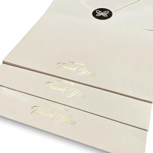Cartes de remerciement plates avec enveloppes et autocollants pour entreprises