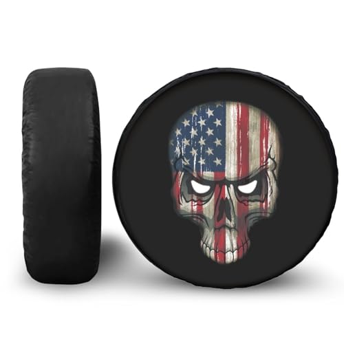 Image of XhuangTech Custom PU Leather Spare Tire Cover, Optional Print Car Wheel Covers, 14 /15 /16 /17 /18 Inch Multi-Size Personalized Private Pattern Customization- Weather and Dust Resistant, Universal Fit