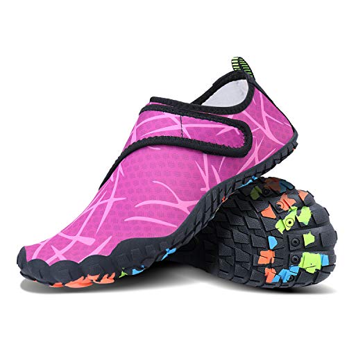 Image of MAYZERO Water Shoes Men Women Swim Surf Shoes Beach Pool Shoes Wide Toe Hiking Aqua Shoes Winter House Slippers