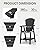SUUNYN Tall Adirondack Chairs Set of 2, HDPE High Adirondack Chairs with Double Removable Trays, All Weather Outdoor Barstools for Patio, Balcony, Backyard, Deck and Garden, Black