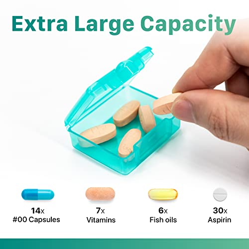 Small Pill Box 3 Pcs, Cute Travel Pill Case Portable For Pocket Purse, Bpa Free Mini Pill Box For Pills Vitamin Fish Oil Supplements, Easy To Clean #TOP3