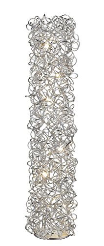 Trio Arbustos Piantana, 6 x G9, Interruttore a Piede, 3.5 W, Cromo, 30 x 30 x 130 cm