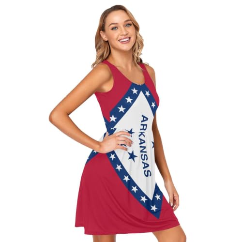 Robe motif drapeau Arkansas légère et décontractée - 4