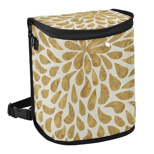 Gold Drops - Bote de basura industrial portátil para consola de coche, para viajes por carretera, mini cubo de basura