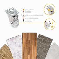 Emuca - Rollen-Kit Slip transparentes mit montierter Platte, Ø 50, Stahl und Kunststoff – Ansicht 4