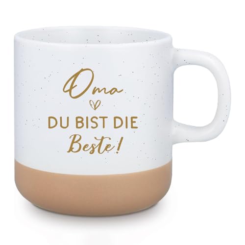 Oma Geschenk Tasse mit Gravur Oma Keramik Kaffeetasse als Geburtstagsgeschenk Muttertagsgeschenke Geschenke für Großmutter zum Geburtstag Muttertag Weihnachten