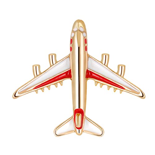 Brooch Gold Plane Brooches Zinc Alloy Blue Red Plane Pin Jewelry Brooch Pin Women's Jewelry Garment Accessories Bow Tie (Color : B, Size : One Size) #TOP23