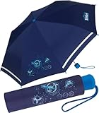 Scout Kinder-Taschenschirm mit reflektierendem Streifen Nebula, 90 cm