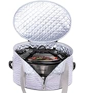 BAGSPRITE Slow Cooker Carrying Case Compatible with 6-8 Quart Crockpot Carrier for Hot Food and H...