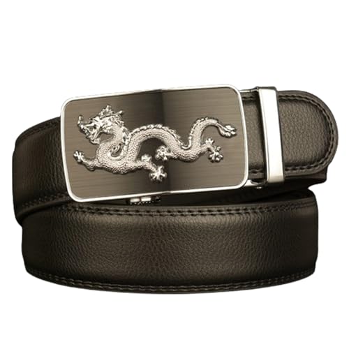 Ceinture à cliquet pour homme sangle ajustable 3,5cm boucle automatique
