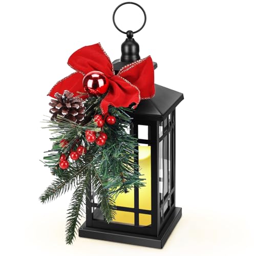 Christmas Decorative Lanterns Vintage Candle Lanterns with Led Light,...