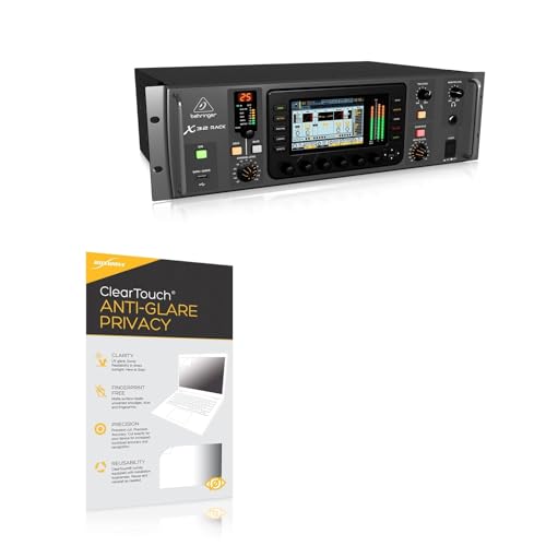 BoxWave Screen Protector Compatible with Behringer X32 Rack - ClearTouch Anti-Glare Privacy (2-Pack), Privacy Screen Protector Flexible Film Anti-Glare