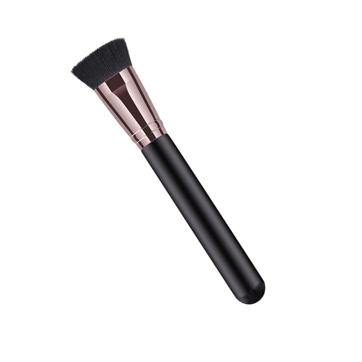 TOVINANNA Pvc Makeup Brush Flat Head Black T-01-366 Professional Foundation Brush Synthetic Bristles Daily Use No Hair Dropping