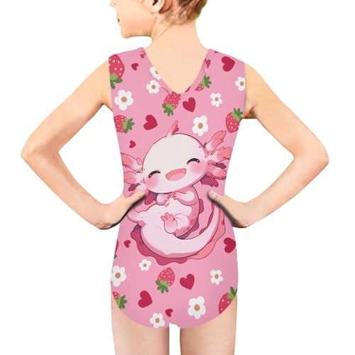 Image of INSTANTARTS Gymnastics Leotards Girl Dinosaur Dancewear Activewear Quick Dry