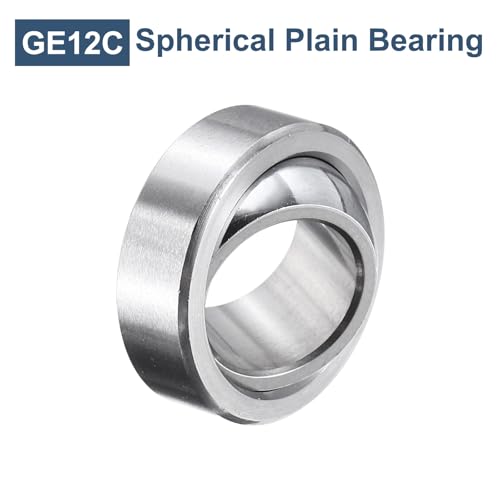 QUARKZMAN 4 Stück GE12C Sphärisches Gleitlager, 12x22x7mm Gelenklager Lagerstahl Vorgeschmiertes Radial Spherical Plain Bearing ABEC-3 Präzision
