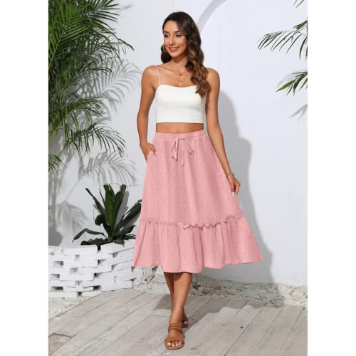 Image of Witsmile High Waist Tiered Skirts for Women Flowy Skirts for Women Long Length with Pockets 2026 Fashion Trendy