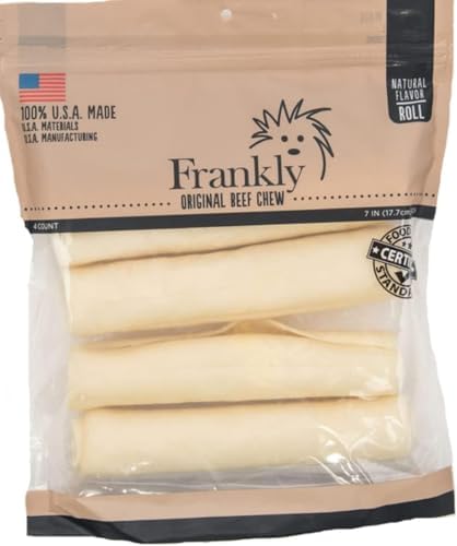 Frankly Beef Chew Dog Retriever Rolls - High Protein, 4 Count