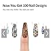 BURANO Nail Foil Glue Gel, 15ML 2 Bottles with 100PCS Foil Sticker Nails Foils Adhesive and Rubber Nail Push Pen for Designer Transfer Gel Polish