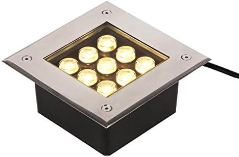 9W LED Outdoor Buried Spot Light Square Fixture Underground Lamp Warm White