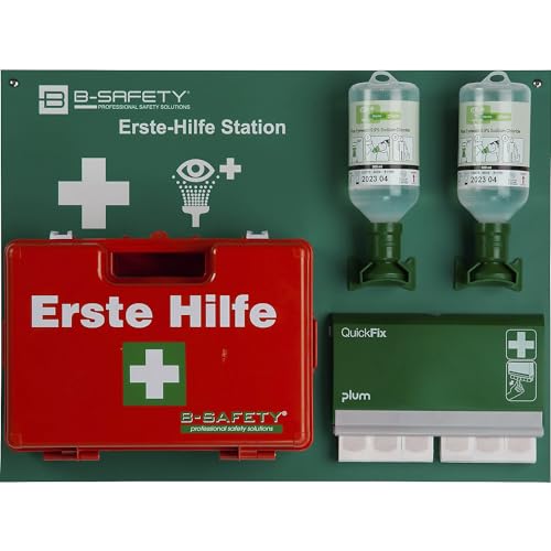 Erste-Hilfe-Station STANDARD No 1 inkl Augenspülflaschen-Wandbox Pflaster Erste-Hilfe-Koffer kaiserkraft