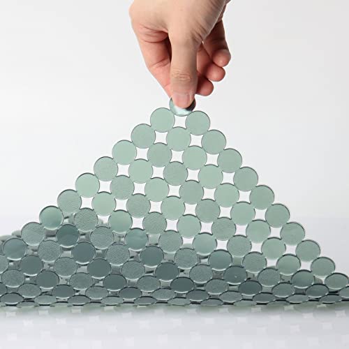 Qulable 2Pack Kitchen Sink Mat For Stainless Steel/Ceramic Sinks, Pvc Eco-Friendly Protectors For Bottom Of Kitchen Sink, Adjustable, Fast Draining, Dots Design, 11.8X15.7 (Dark Green) #TOP3