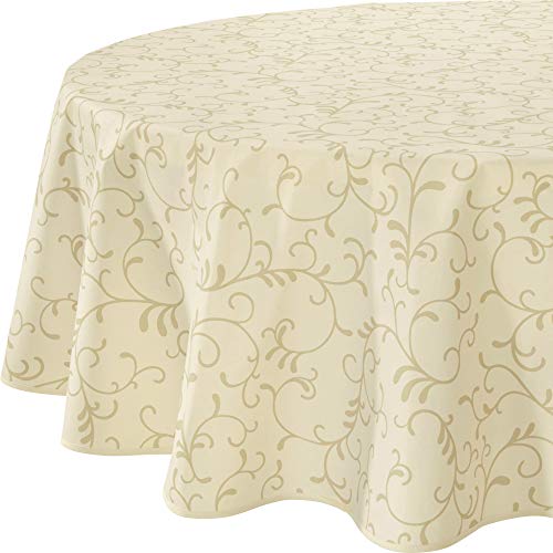 Erwin Müller Tischdecke Essen abwaschbar Natur Größe oval: 140x190 cm