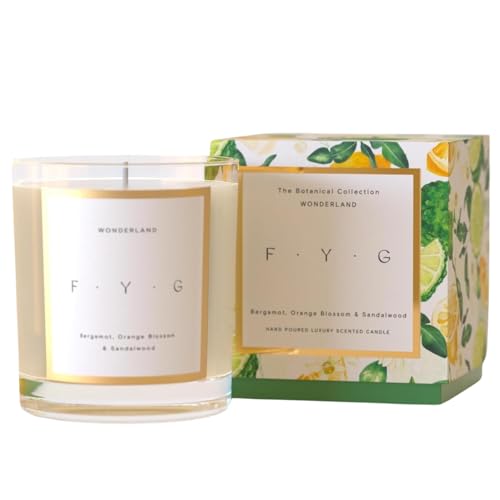Wonderland Candle by F.Y.G. | Hand Poured Natural Scented Candle | Bergamot Orange Blossom Sandalwood | Coconut Rapeseed Wax | Gifts for Women | Birthday | Easter | New Home | Relaxation
