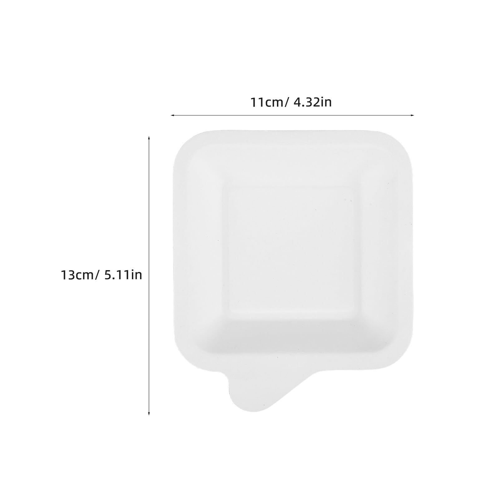 Toyvian 100 pezzi Piatti Usa e Getta Quadrati in Polpa di Canna Piattini Dessert Piccoli per Feste Compleanni e Bbq Resistenti per Servire Dolci e Antipasti