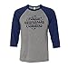 TeesAndTankYou Fuegos Artificiales y Libertad Three-Quarter Raglan Sleeve Baseball Shirt Unisex Small Grey/Navy