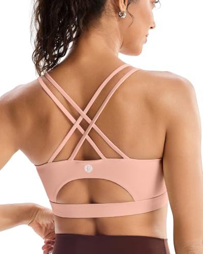 Image of RUNNING GIRL Sports Bras for Women,Padded Sports Bra Tank Top Sexy Crisscross Back High Impact Longline Workout Yoga Bra