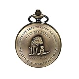 ＪＥＷＥＬＲＹＷＥ 懐中時計 獅子 レトロ アンティーク風 アナログ ポケットウォッチ ペンダント ネックレス 時計 不防水 メンズ 対応 成人式 誕生日 記念日 クリスマス 息子さんのプレゼント 父の愛 ブロンズ