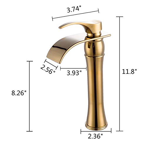 Robinet cascade de salle de bain pour vasque à poser moderne