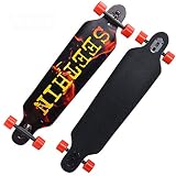 street surfing longboard kicktail 36 infinity COMPONENTES AUTÉNTICOS: rodamientos ABEC genuinos de 11 velocidades, plataforma de arce de 7 capas, ejes de aluminio de 7 pulgadas, este longboard de bambú artesanal de 41 ", mejores componentes = mejor rendimiento