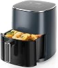 Freidora de Aire, 6QT Cuadrada con Ventana Visual, Calentamiento Rápido a 400°F, Horno con Temporizador, Apagado Automático, No Tóxico y Antiadherente, 12 Modos para Asar, Hornear, Deshidratar, Freír, Recalentar 2