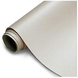 SSYBDUAN Möbelstoff Premium Bezugsstoff Zum PU Kunstleder 138 X100 cm , Kunstleder Stoff Polster Handwerk DIY Nähen Sofa Handtasche Auto Futter Autositz , Mehrfarbig (Color : 61#Pearl Powder)