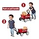Radio Flyer Push & Pull Walker Kombi mit Teddybär, roter 2-in-1 Wagen für Kleinkinder, für 1–4 Jahre