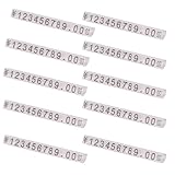 DIZLAS プライスキューブ 値札 おしゃれ 値段表示プレート クリア 黒文字 10個セット (クリア, ブラック)